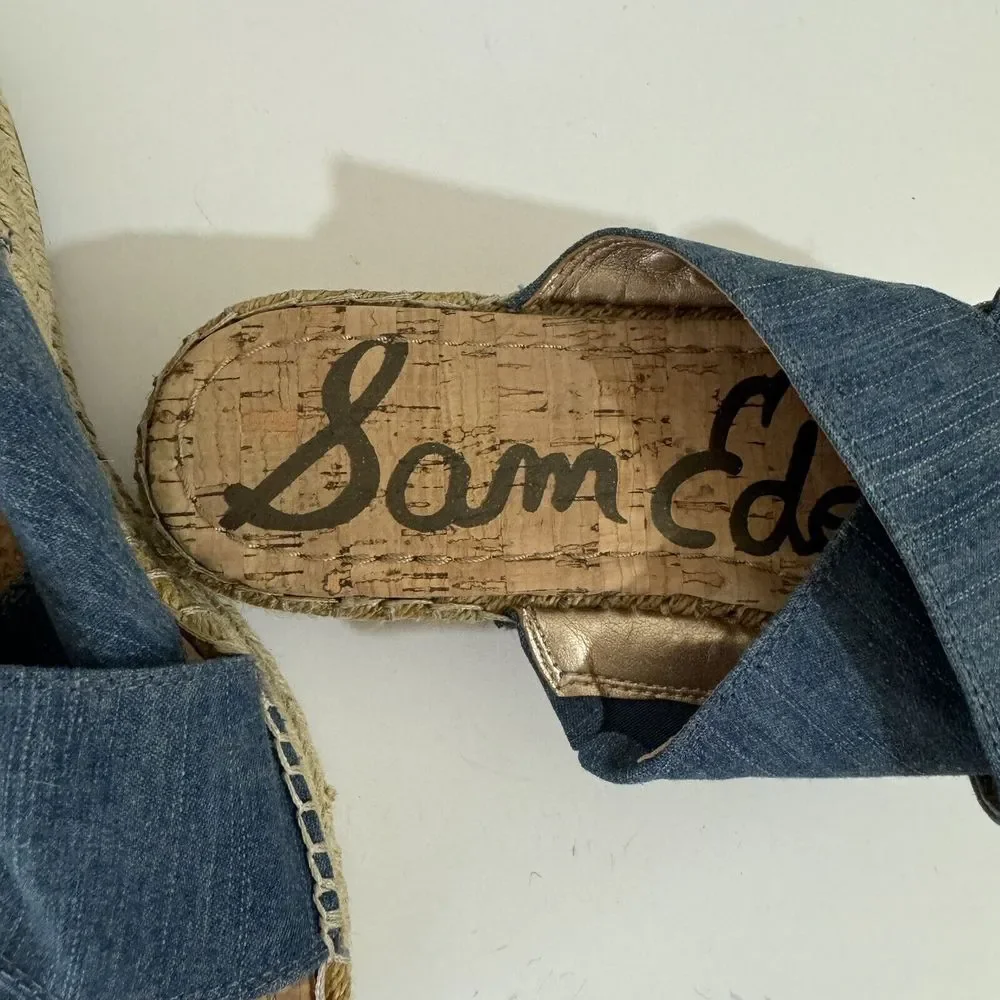 Sam Edelman Natty Womens Slide‎ Platform Espadrille shoes sz 7.5 sandals